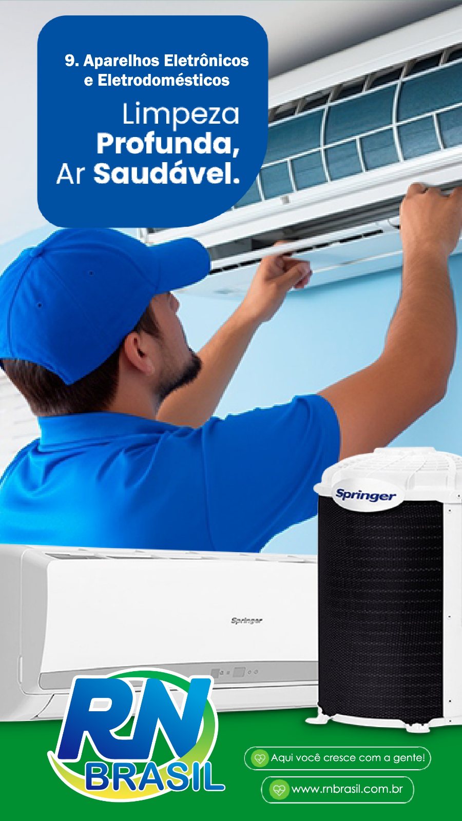 Limpeza e manutenção de ar-condicionado e refrigeração