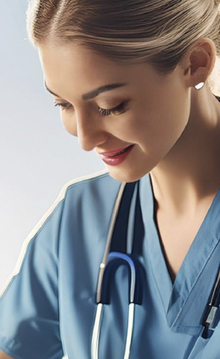 Profissional de enfermagem da RN Brasil em atendimento